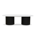1.3m Marble Coffee Table - Black