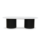 1.3m Marble Coffee Table - Black