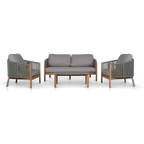 4pcs Outdoor Lounge Set - Light Brown