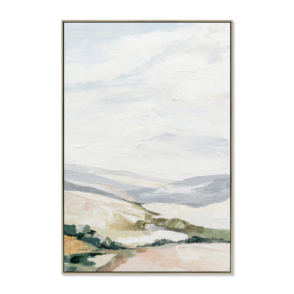 80 x 120cm Framed Canvas - Natural