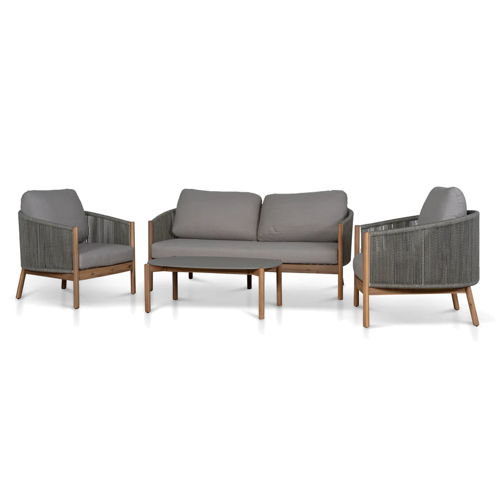 4pcs Outdoor Lounge Set - Light Brown