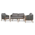 4pcs Outdoor Lounge Set - Light Brown