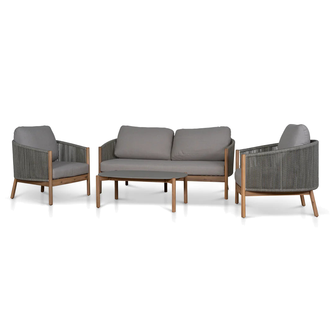 4pcs Outdoor Lounge Set - Light Brown