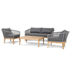 4pcs Outdoor Lounge Set - Grey