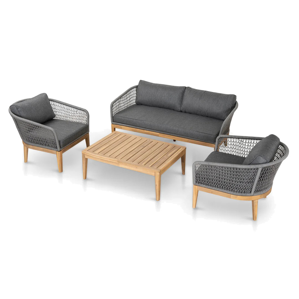 4pcs Outdoor Lounge Set - Grey