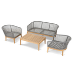 4pcs Outdoor Lounge Set - Grey