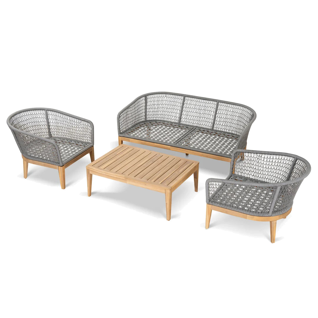 4pcs Outdoor Lounge Set - Grey