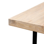 Reclaimed Elm Wood Dining Table 3m - Rustic Natural - Thick Top