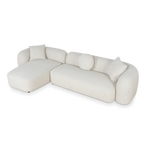 3 Seater Left Chaise Sofa - Oatmeal Beige