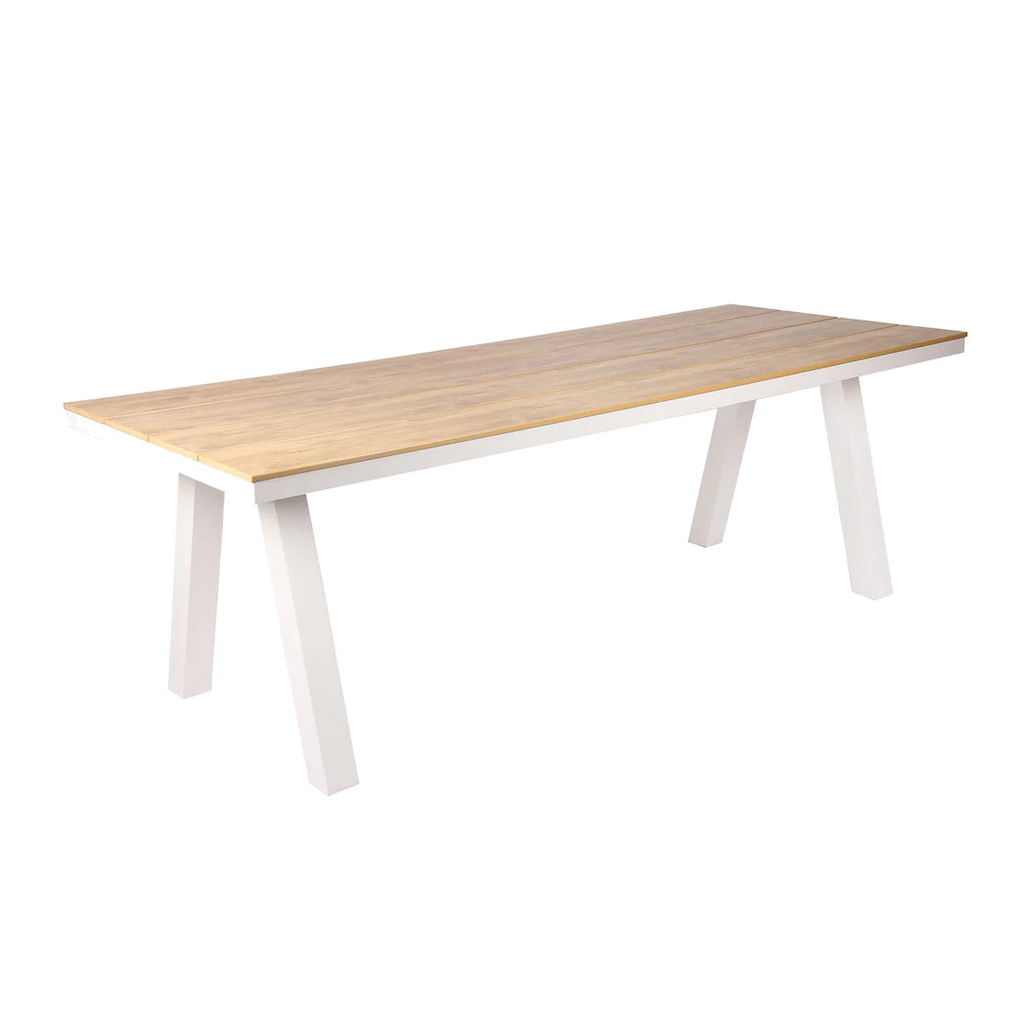 2.3m Sand White Outdoor Dining Table - Natural