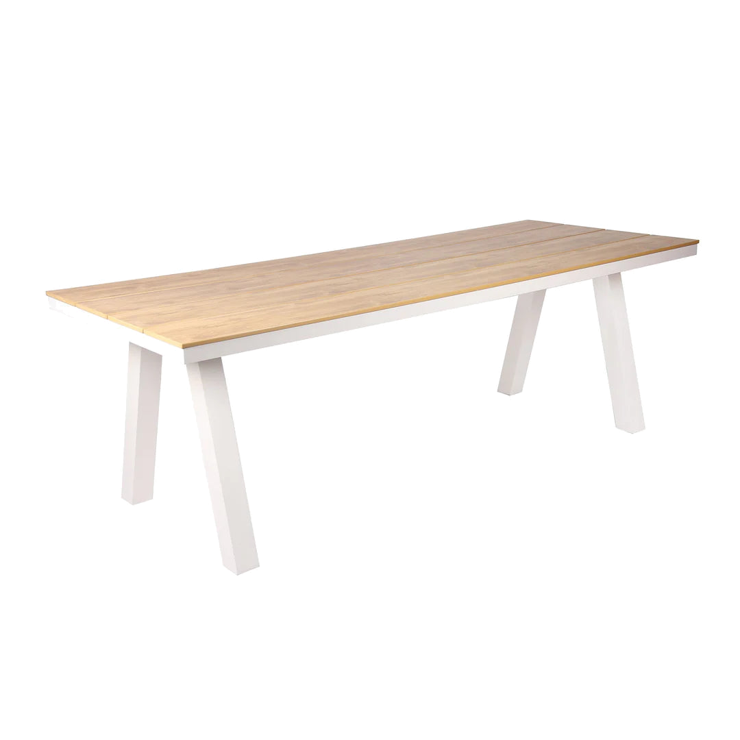 2.3m Sand White Outdoor Dining Table - Natural