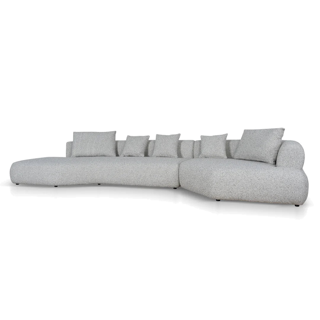 Left Chaise Corner Sofa - Noah Silver Lining