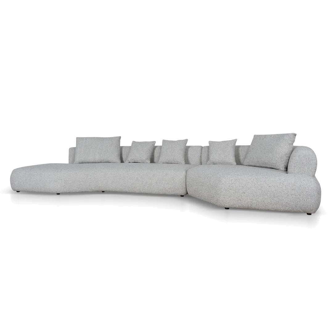 Left Chaise Corner Sofa - Noah Silver Lining