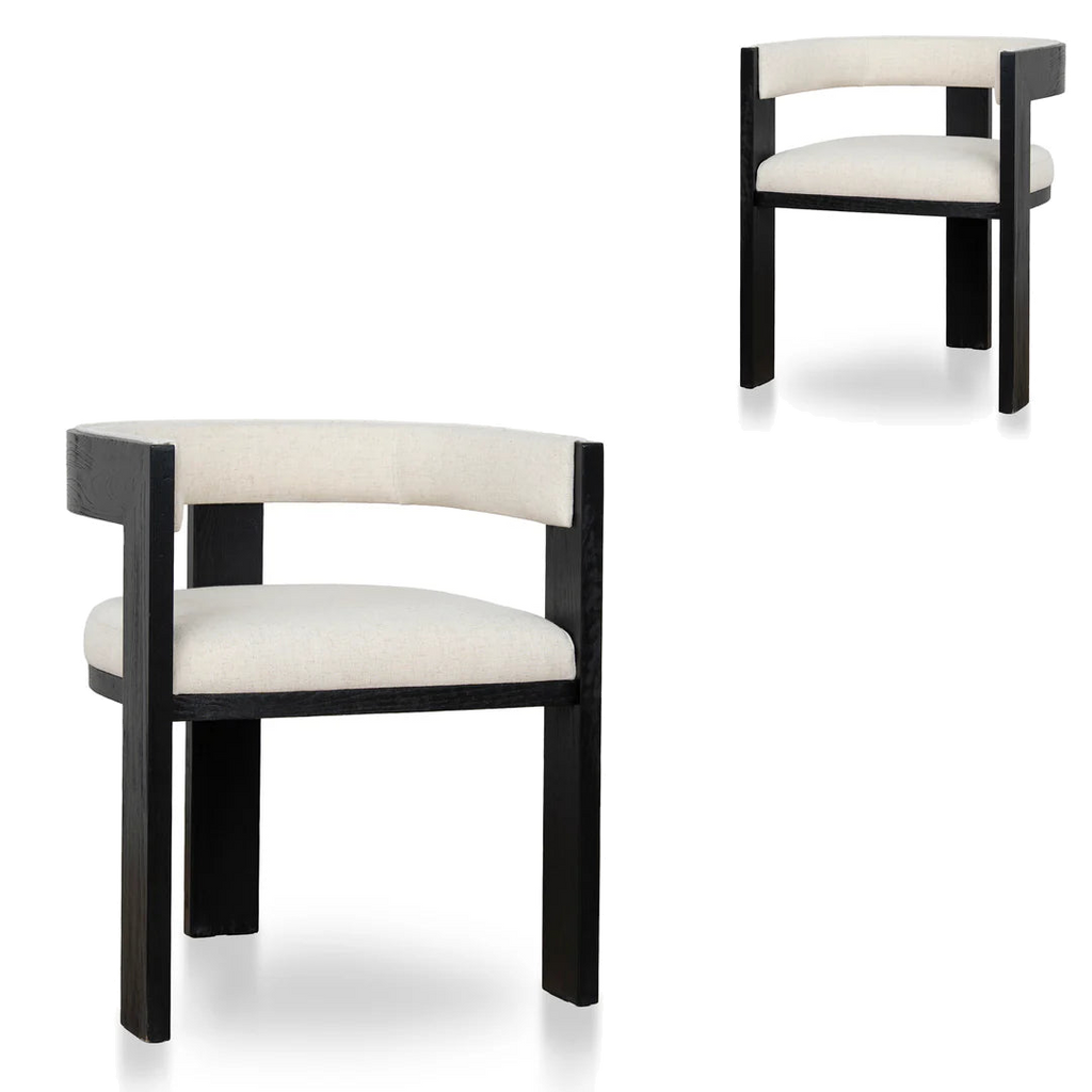 Black ELM Dining Chair - Dawn Beige (Set of 2)