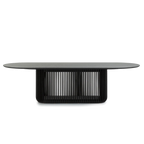 2.8m Oval Dining Table - Black Stain