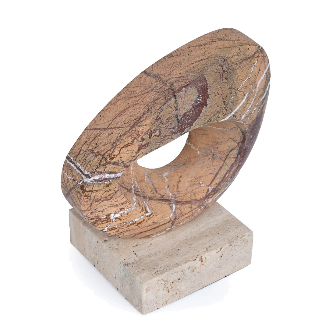 Halo Marble Sculpture - Coffee