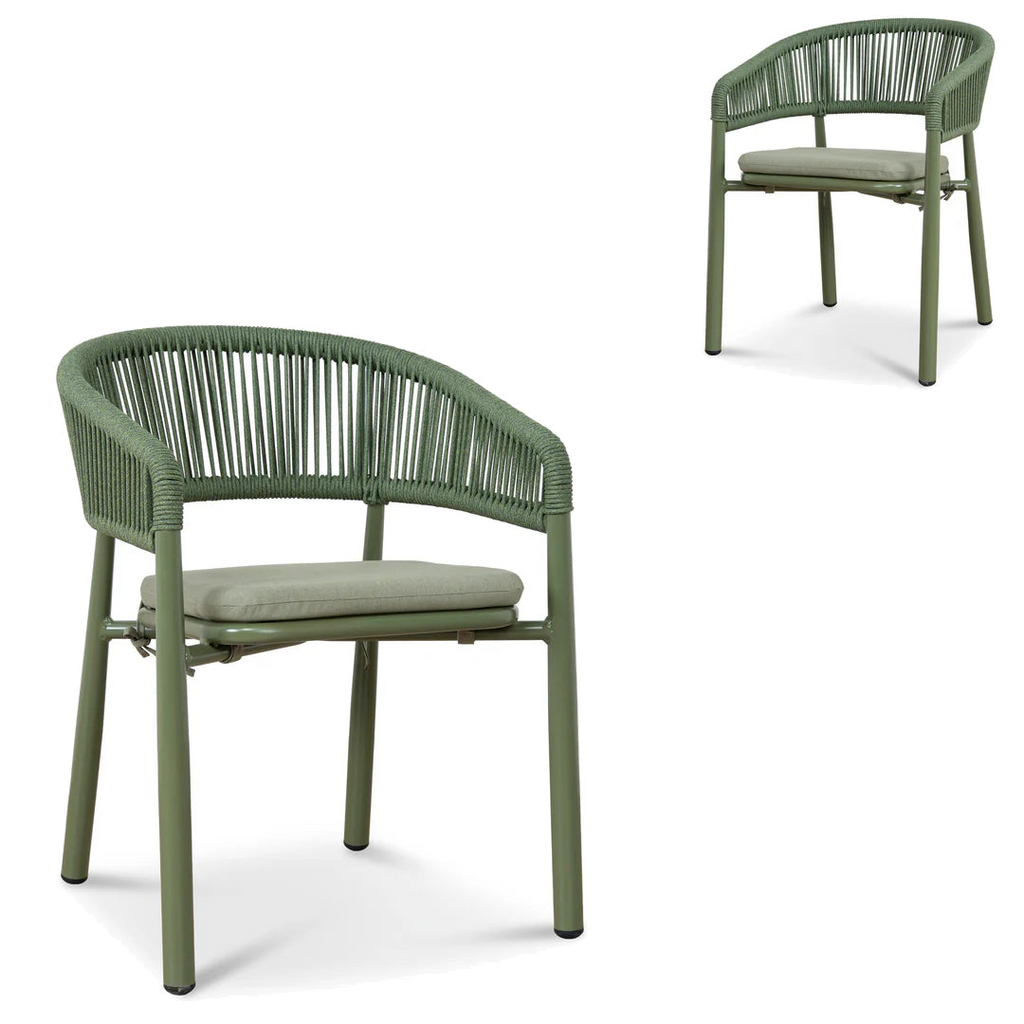 Outdoor Dining Chair - Army Green (Set of 2)