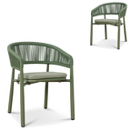 Outdoor Dining Chair - Army Green (Set of 2)
