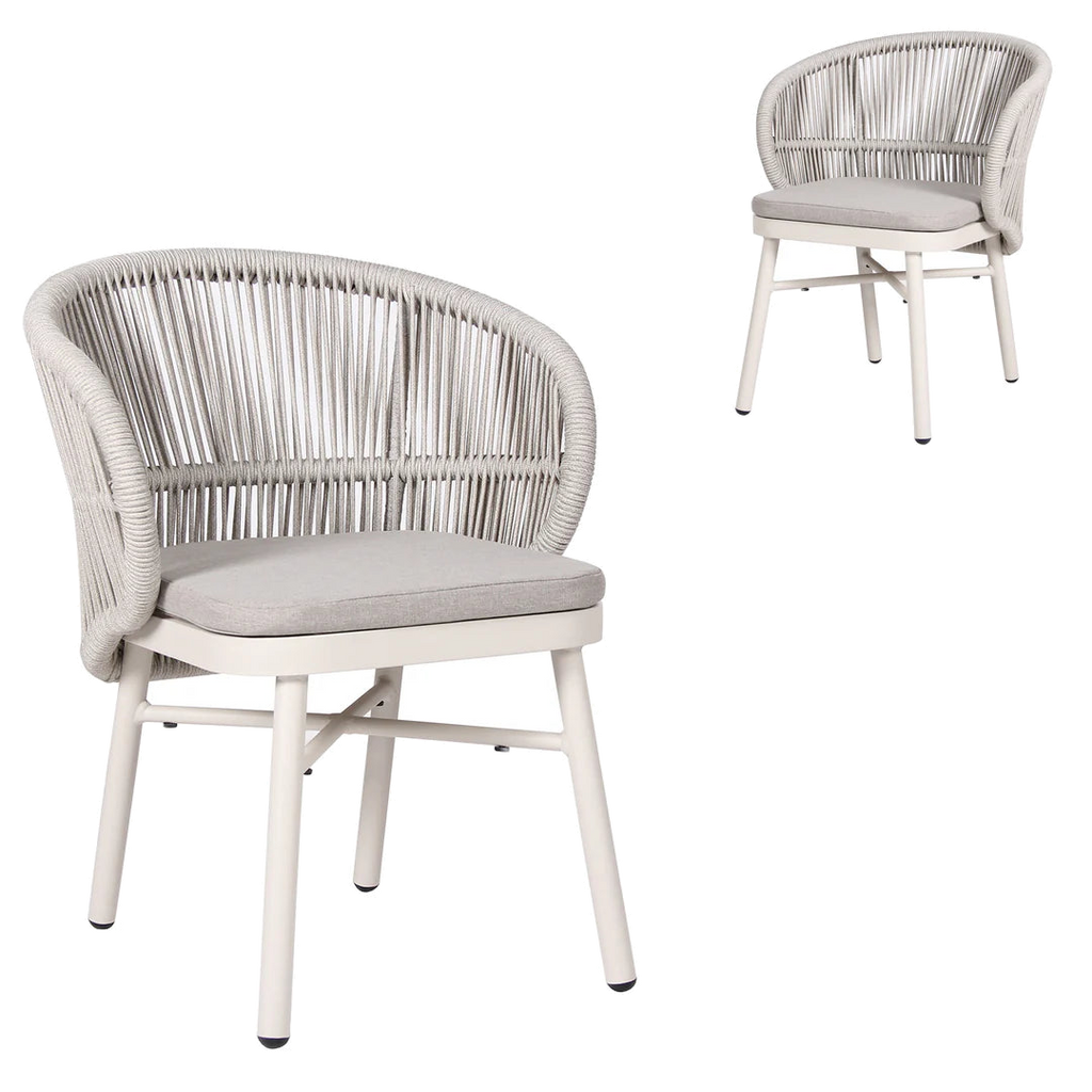 Sand White Outdoor Dining Chair - Light Grey (Set of 2)