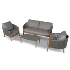 4pcs Outdoor Lounge Set - Light Brown