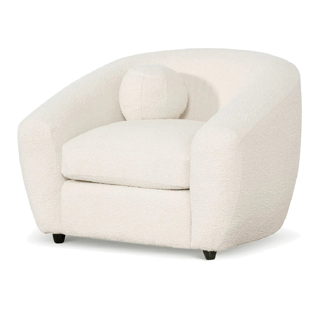 Armchair - Ivory White Boucle