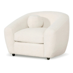 Armchair - Ivory White Boucle