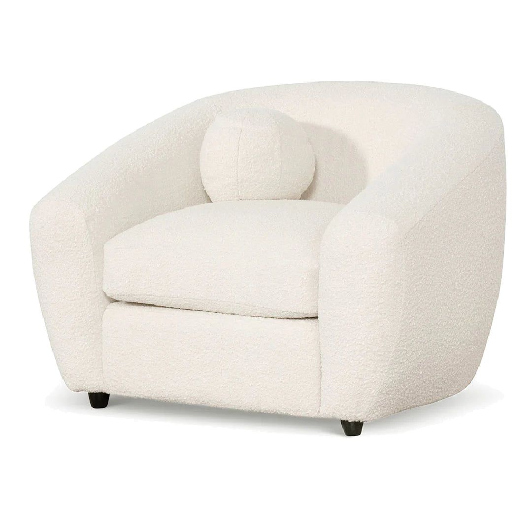 Armchair - Ivory White Boucle