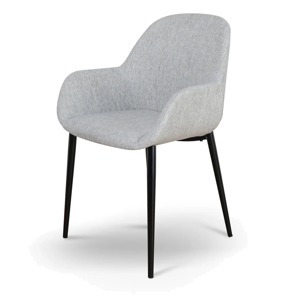 Fabric Dining chair - Silver Grey (Set of 2)