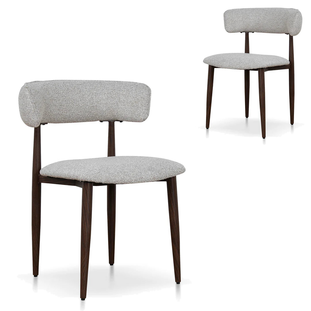 Walnut Dining Chair - Clay Beige (Set of 2)