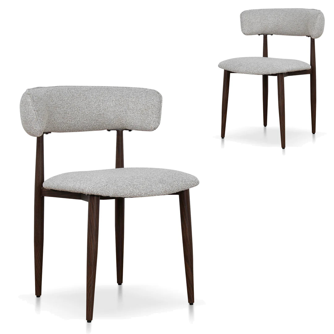 Walnut Dining Chair - Clay Beige (Set of 2)