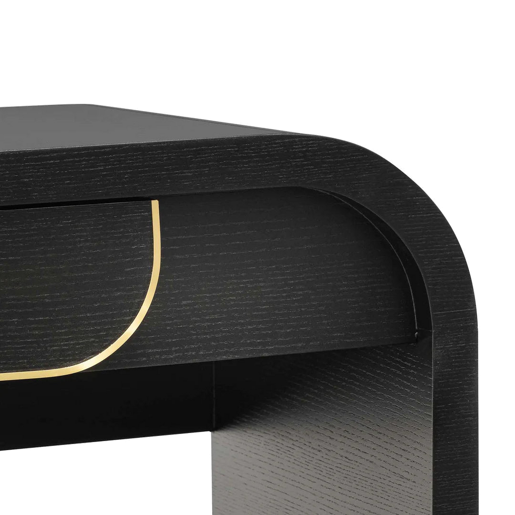 1.4m Console Table - Textured Espresso Black