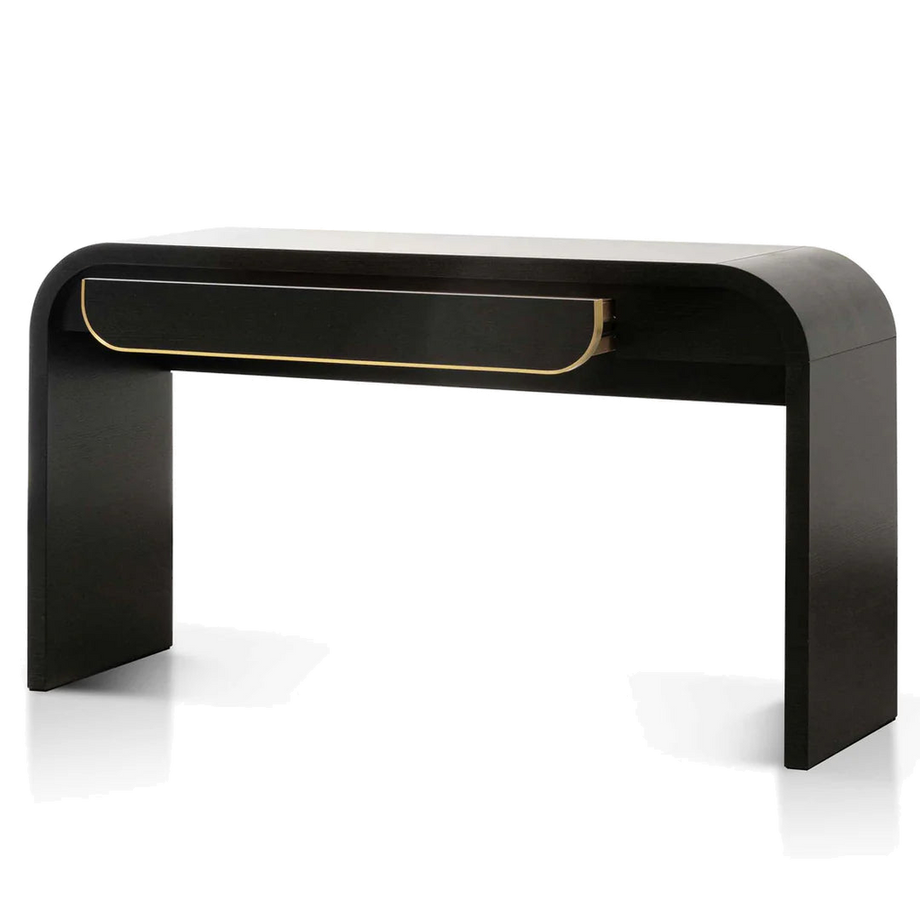 1.4m Console Table - Textured Espresso Black
