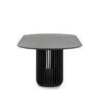2.8m Oval Dining Table - Black Stain