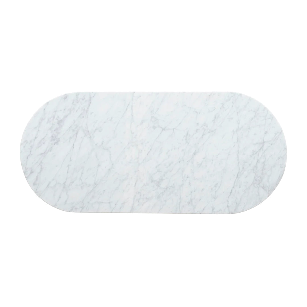 1.3m Marble Coffee Table - Black
