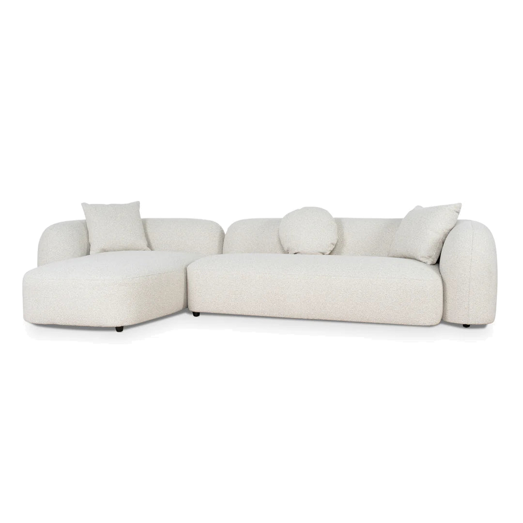 3 Seater Left Chaise Sofa - Oatmeal Beige