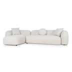 3 Seater Left Chaise Sofa - Oatmeal Beige