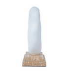 Organic Shape Marble Sculpture - Clay White