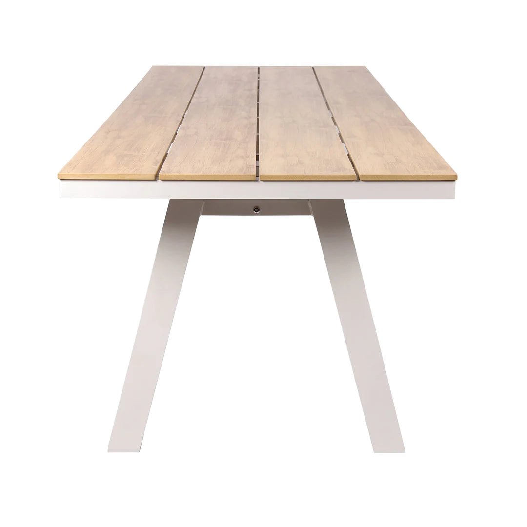 2.3m Sand White Outdoor Dining Table - Natural