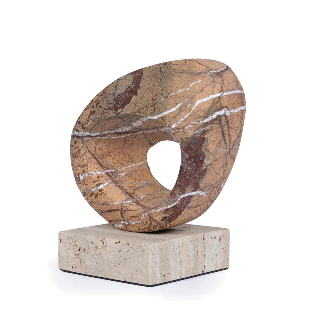 Halo Marble Sculpture - Coffee
