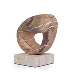 Halo Marble Sculpture - Coffee