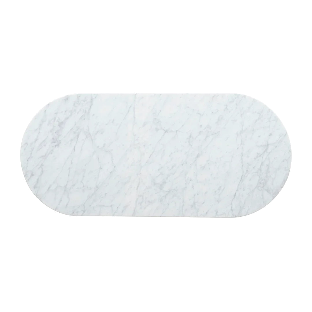 1.3m Marble Coffee Table - Black