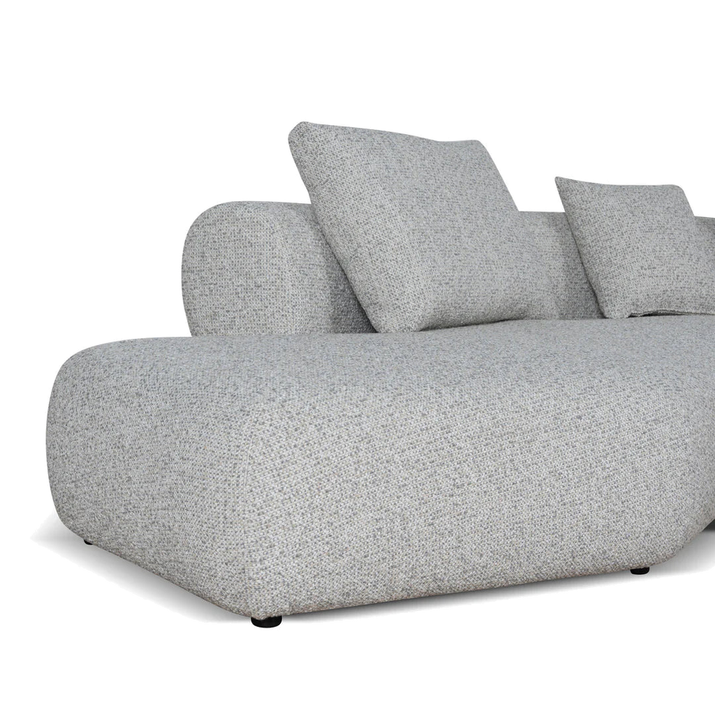 Left Chaise Corner Sofa - Noah Silver Lining