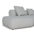 Left Chaise Corner Sofa - Noah Silver Lining