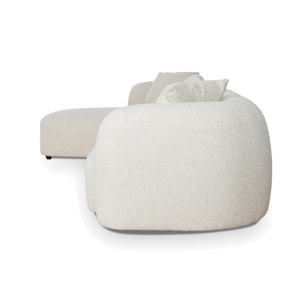 3 Seater Left Chaise Sofa - Oatmeal Beige