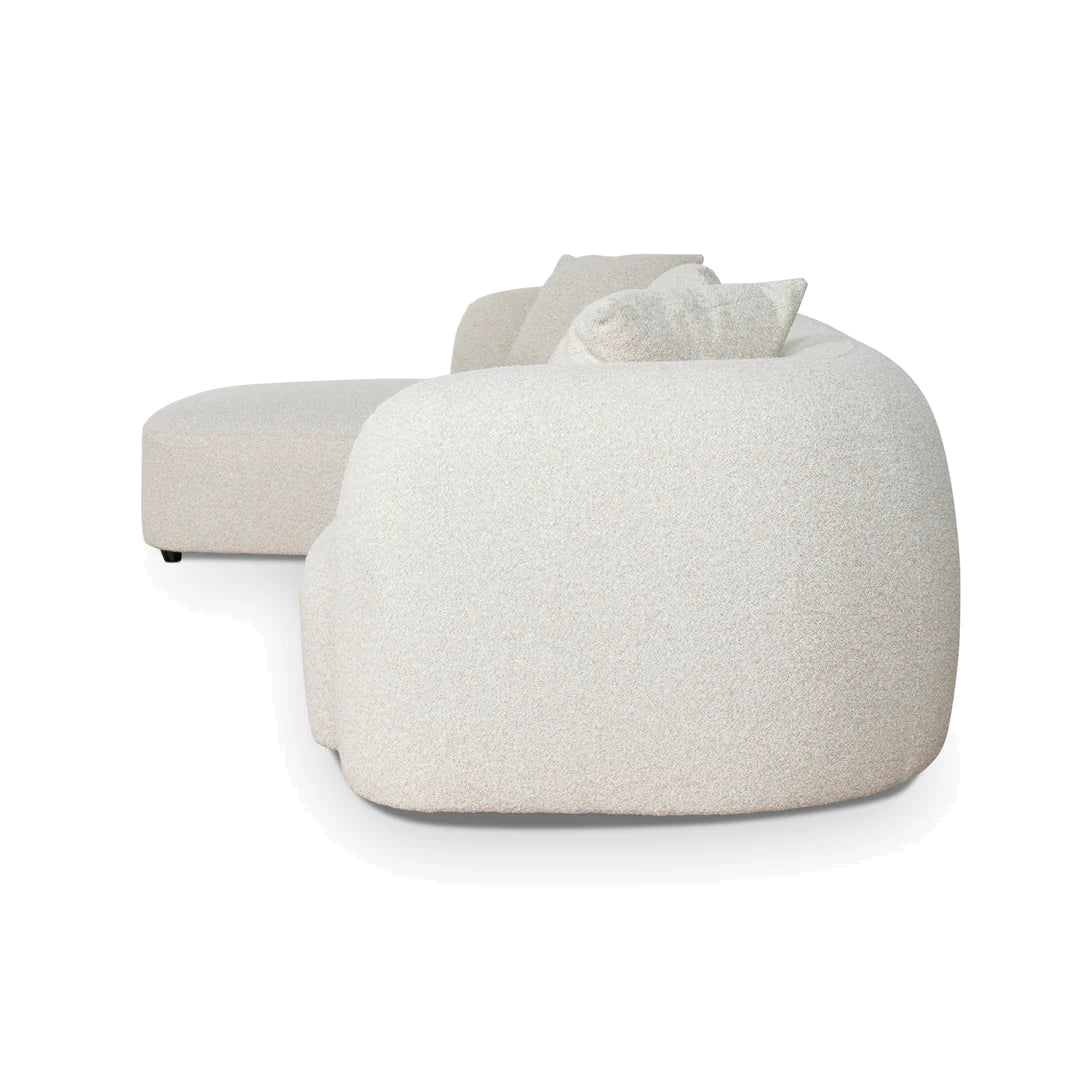 3 Seater Left Chaise Sofa - Oatmeal Beige