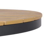 90cm Round Charcoal Outdoor Dining Table - Natural