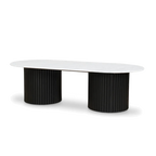 1.3m Marble Coffee Table - Black