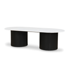 1.3m Marble Coffee Table - Black