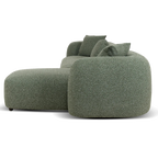 3 Seater Right Chaise Sofa - Amazon Green