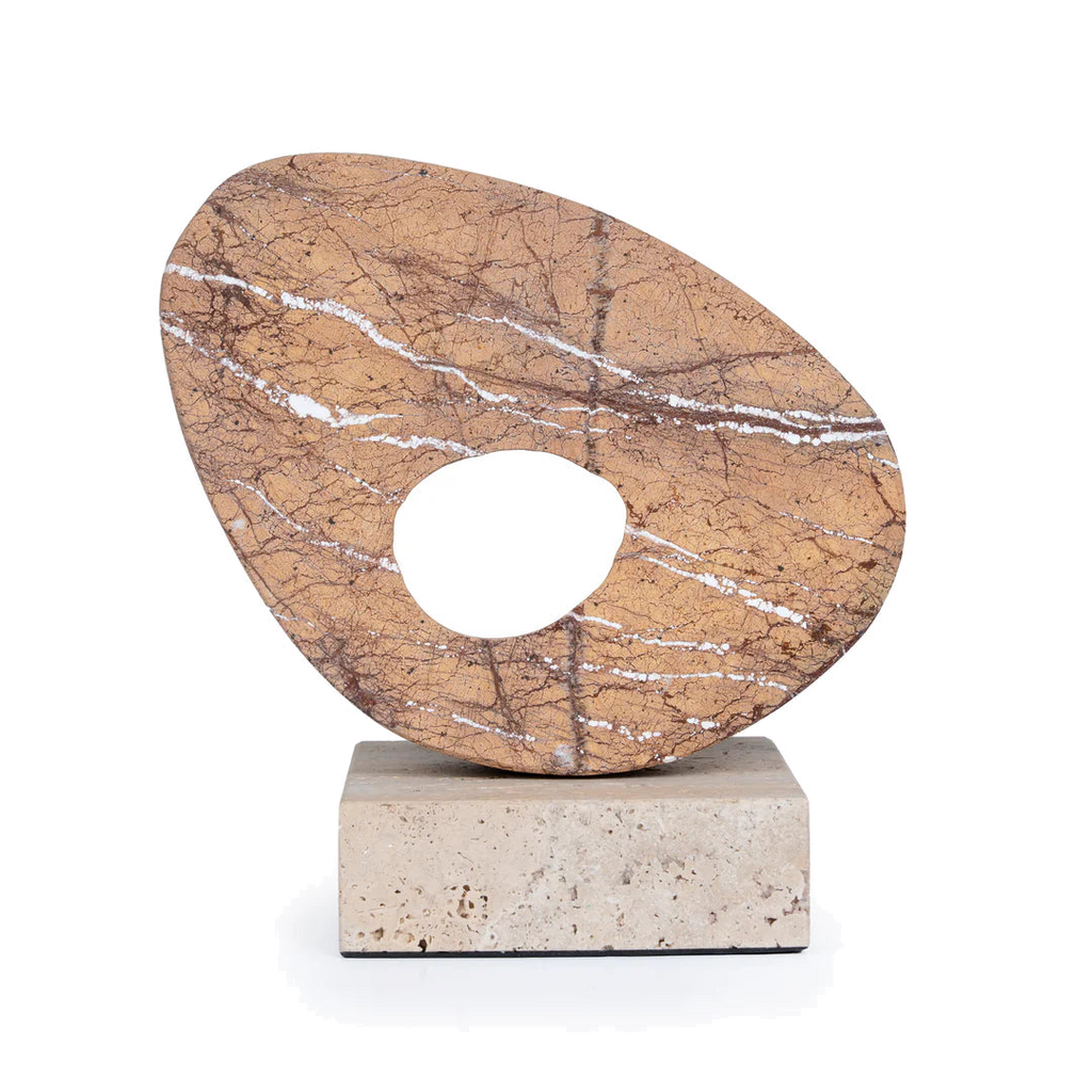 Halo Marble Sculpture - Coffee